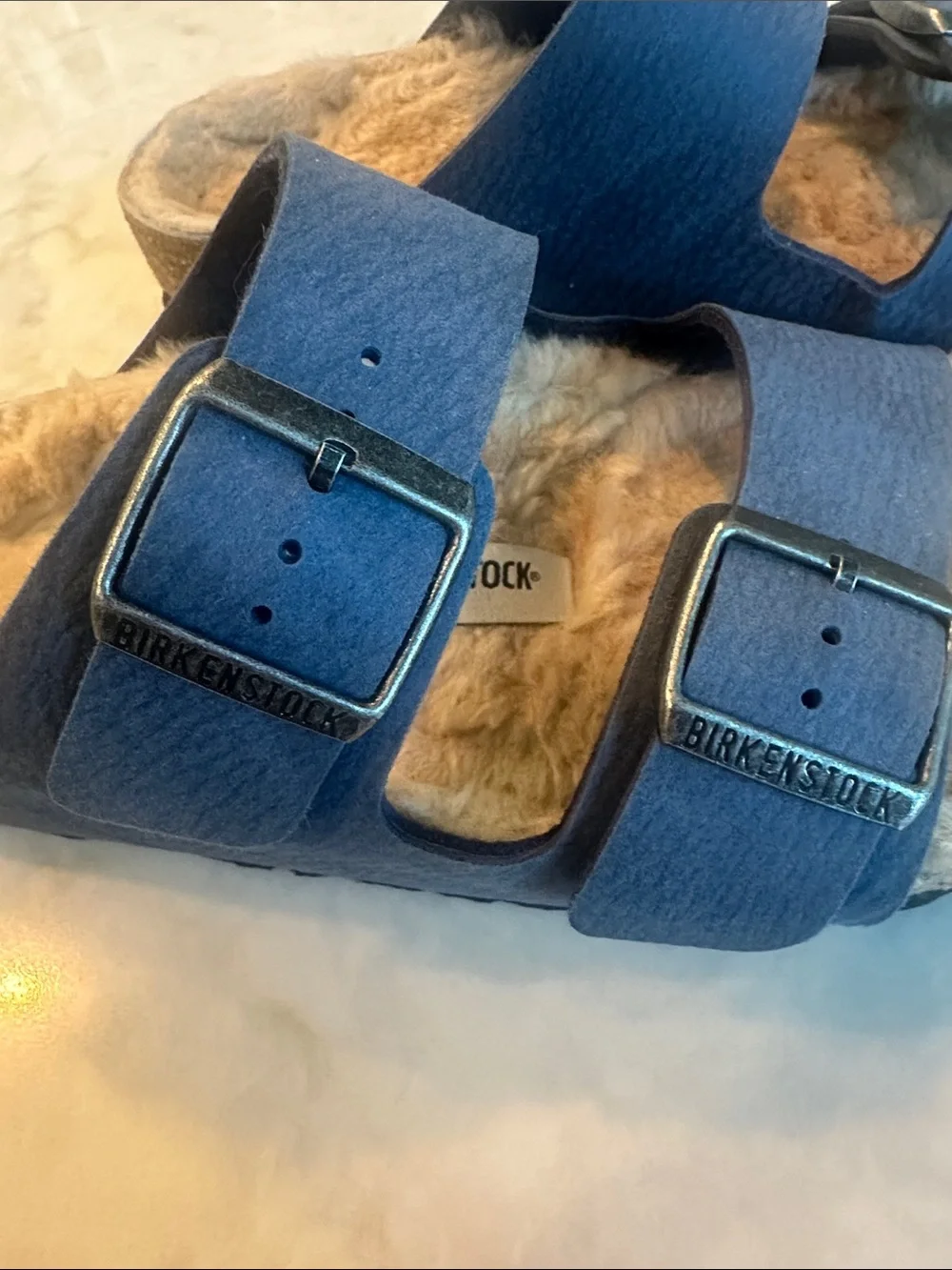 Birkenstock plush shearling